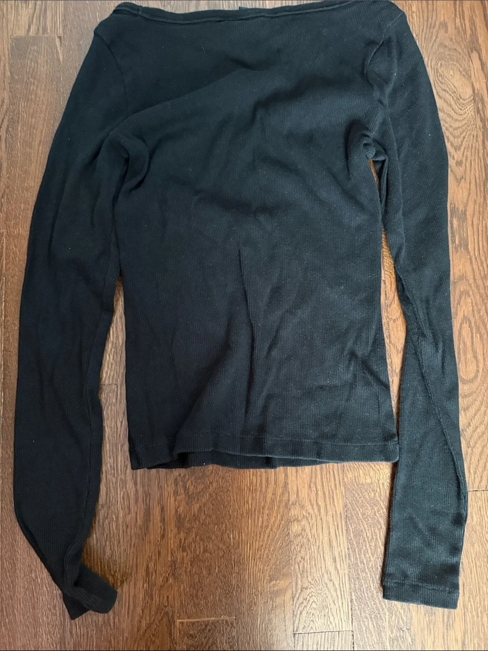 black ribbed long sleeve